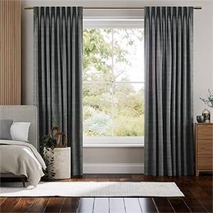 Persian Velvet Slate Curtains thumbnail image