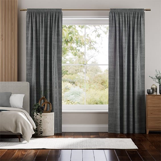 Persian Velvet Slate Curtains