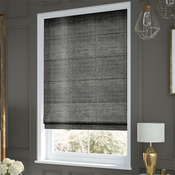 Persian Velvet Slate Roman Blind