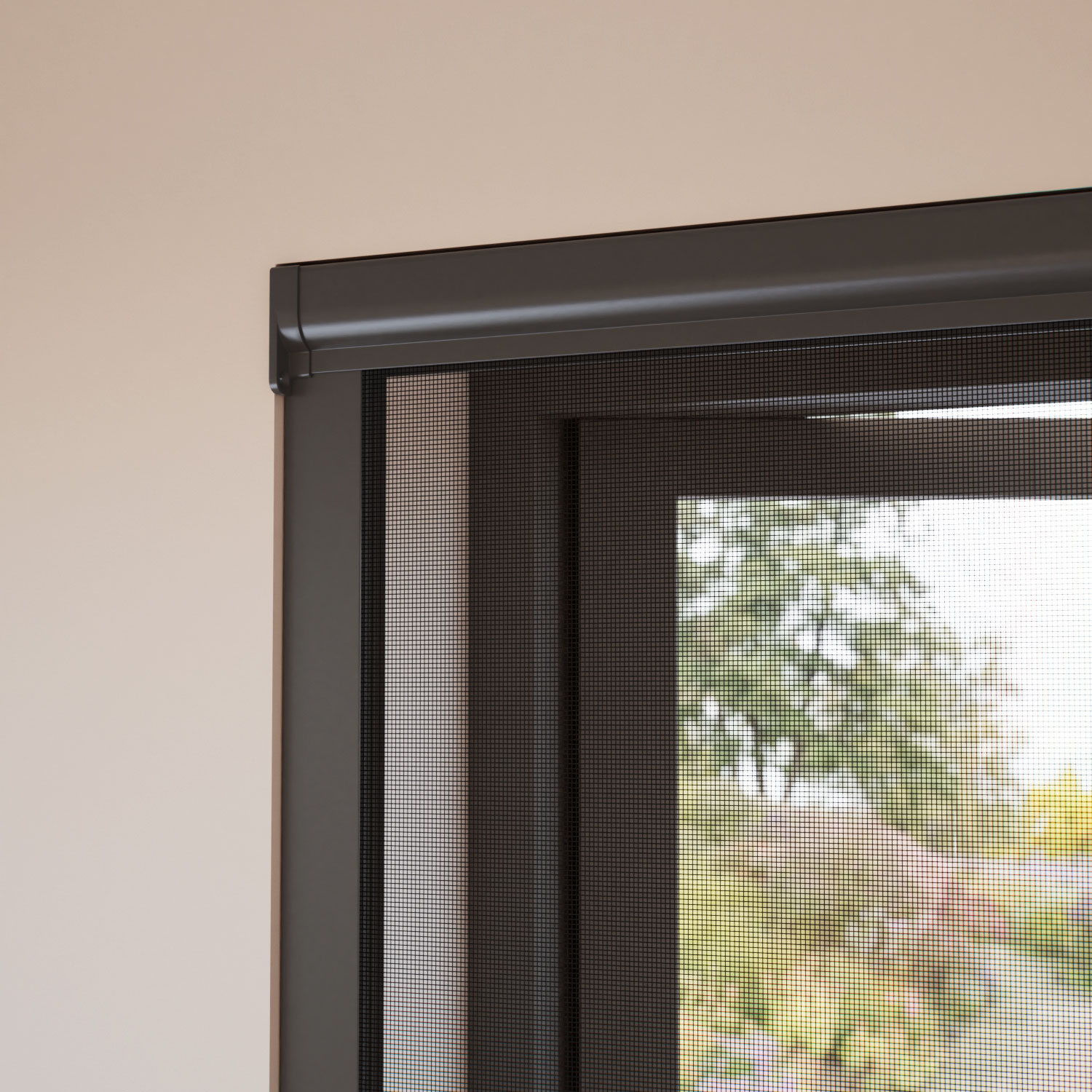 Enzo Noir Fly Screen Roller Blind