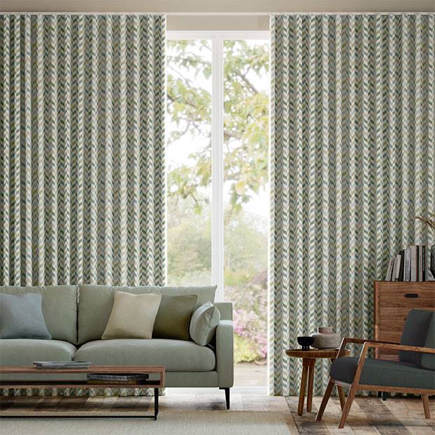 Phoenix Teal Green Curtains thumbnail image