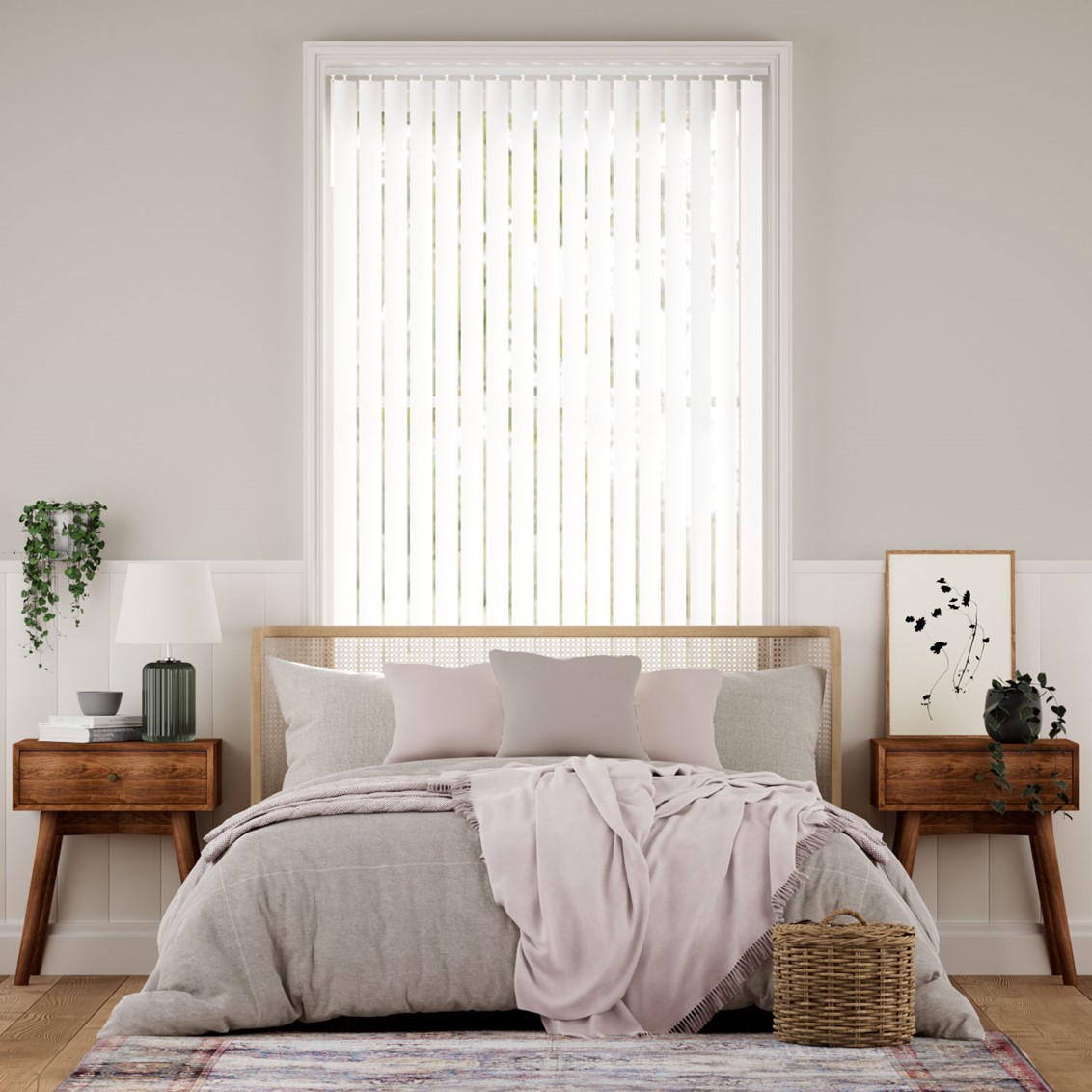 Piatto Porcelain White Vertical Blind