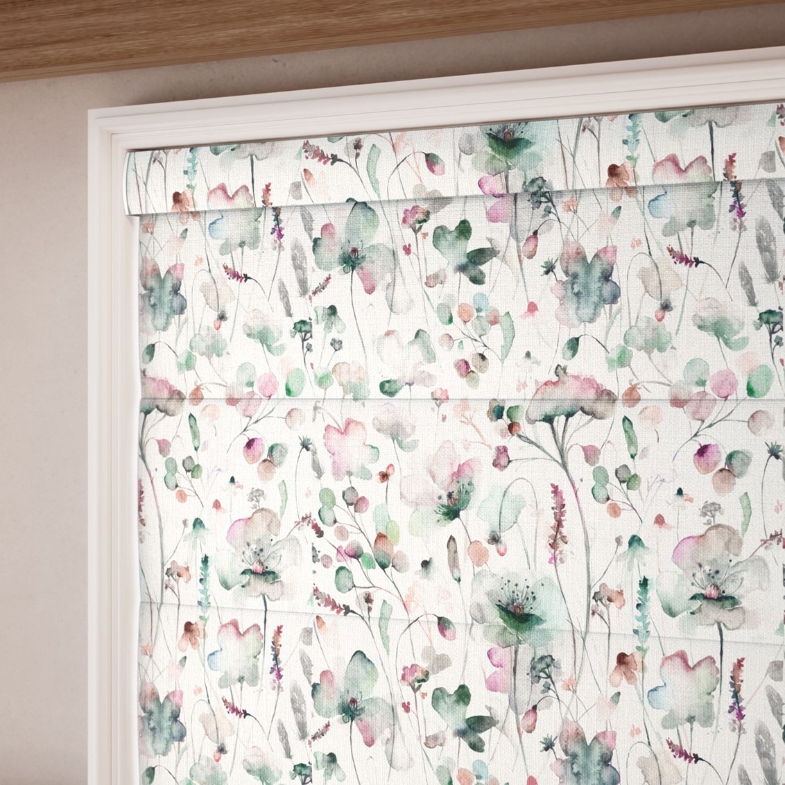 Pimelea Meadow Cream Roman Blind