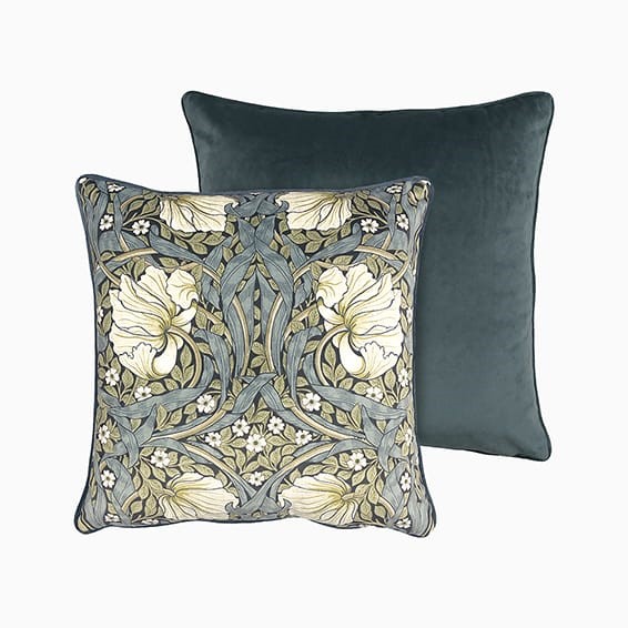 William Morris Pimpernel Velvet Sage Cushion