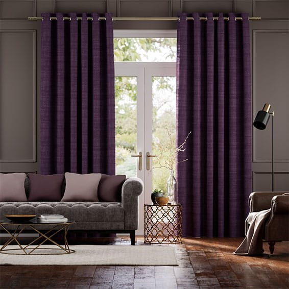 Plush Chenille Amethyst  Curtains