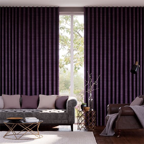 Plush Chenille Amethyst  Curtains