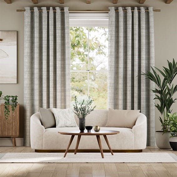 Plush Chenille Soft Grey Curtains