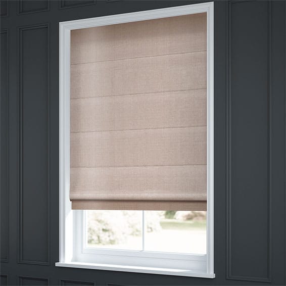 Plush Velvet Almond Roman Blind