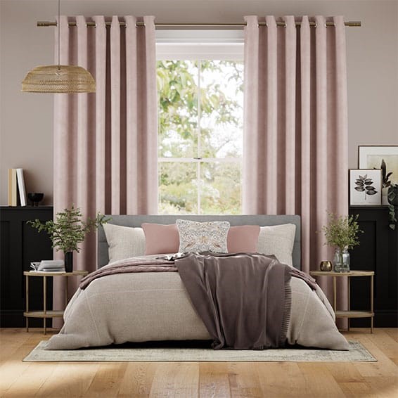 Plush Velvet Blush Curtains