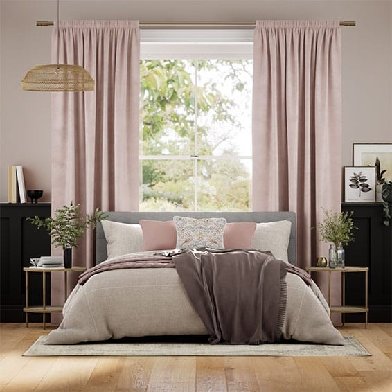 Plush Velvet Blush Curtains