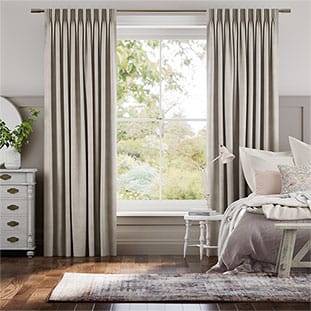 Plush Velvet Pearl Grey Curtains thumbnail image