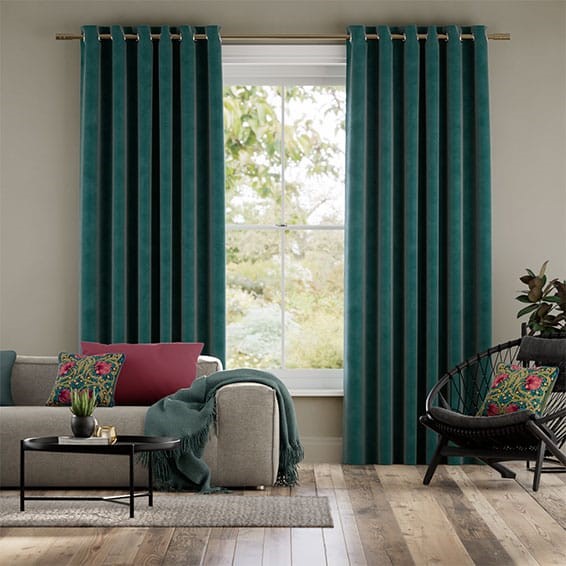 Plush Velvet Teal Curtains