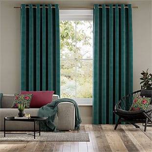 Plush Velvet Teal Curtains thumbnail image