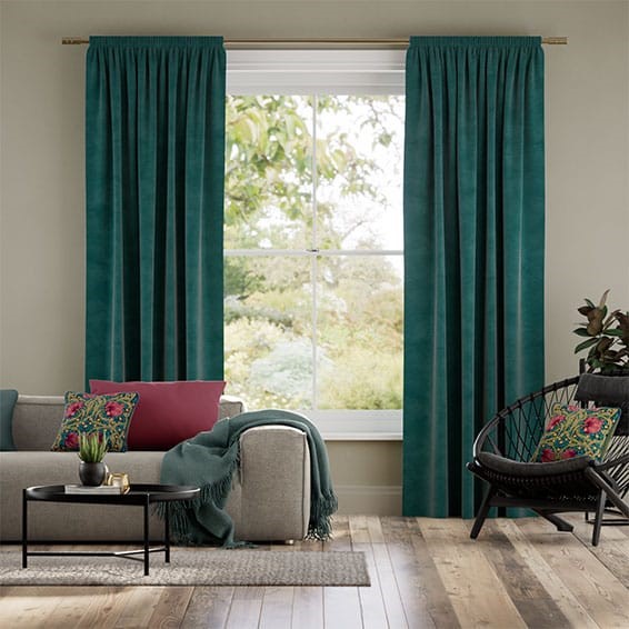 Plush Velvet Teal Curtains