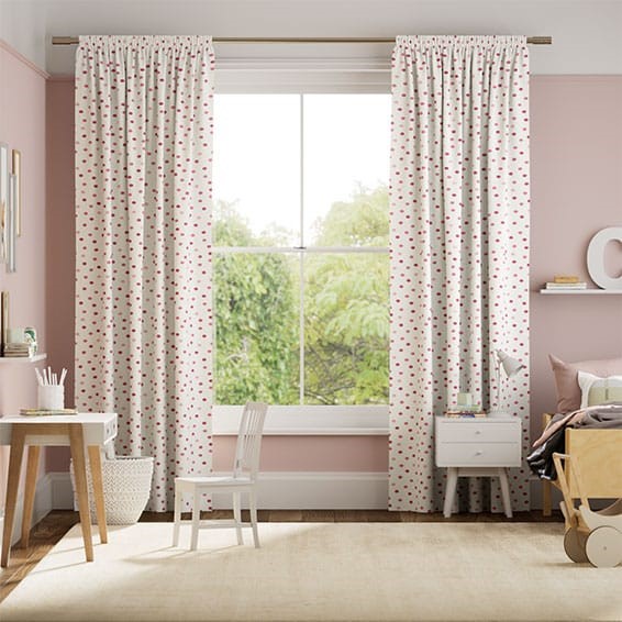 Polka Dot Pink Curtains