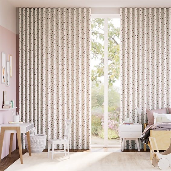 Polka Dot Pink Curtains