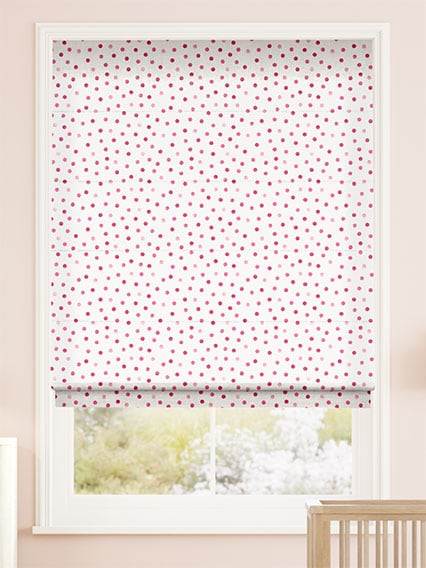 Polka Dot Pink Roman Blind thumbnail image