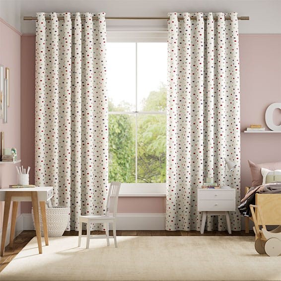 Polka Dot Purple Curtains