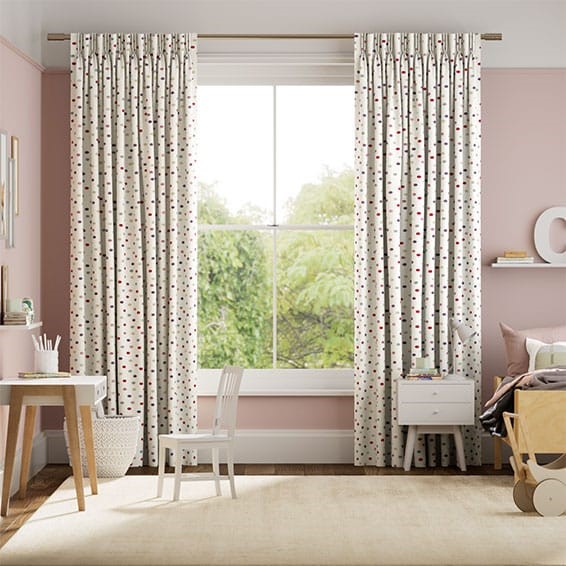 Polka Dot Purple Curtains