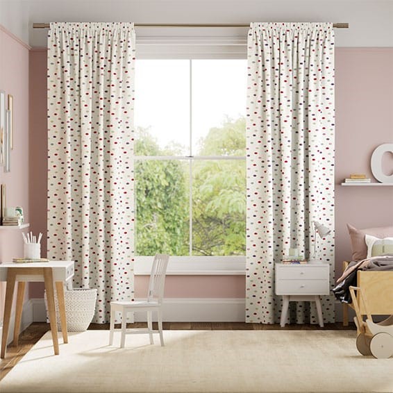 Polka Dot Purple Curtains