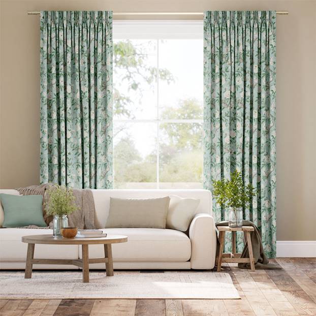 Porcelain Garden Morning Green Curtains thumbnail image