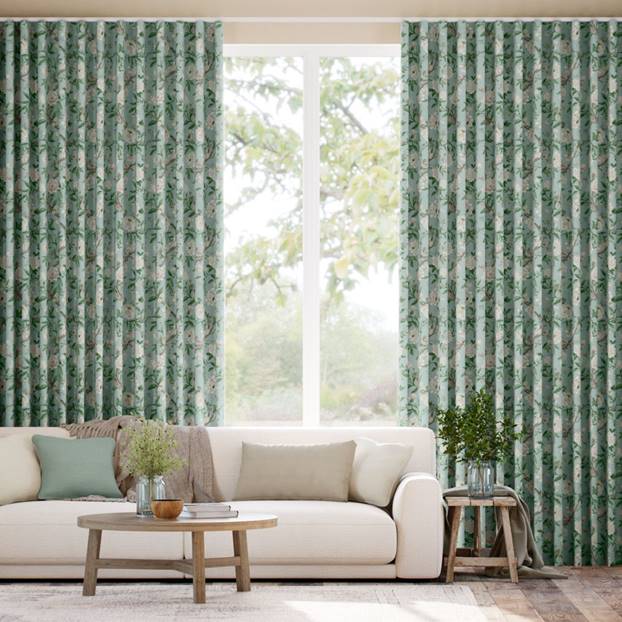 Porcelain Garden Morning Green Curtains thumbnail image