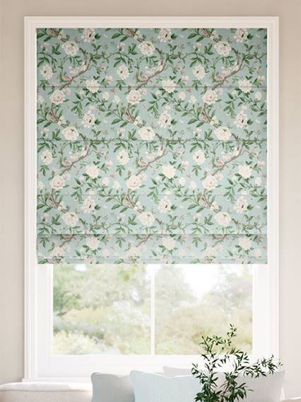 Porcelain Garden Morning Green Roman Blind thumbnail image