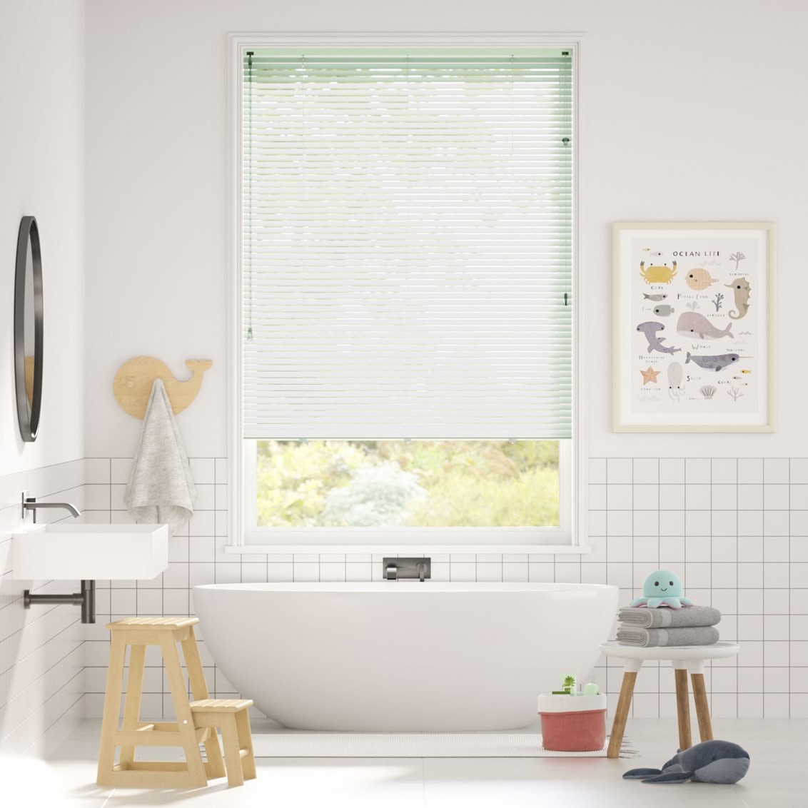 Premium Fresh Mint Venetian Blind - 25mm Slat