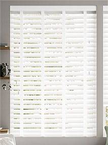 Pristine White & Tundra Wooden Blind thumbnail image