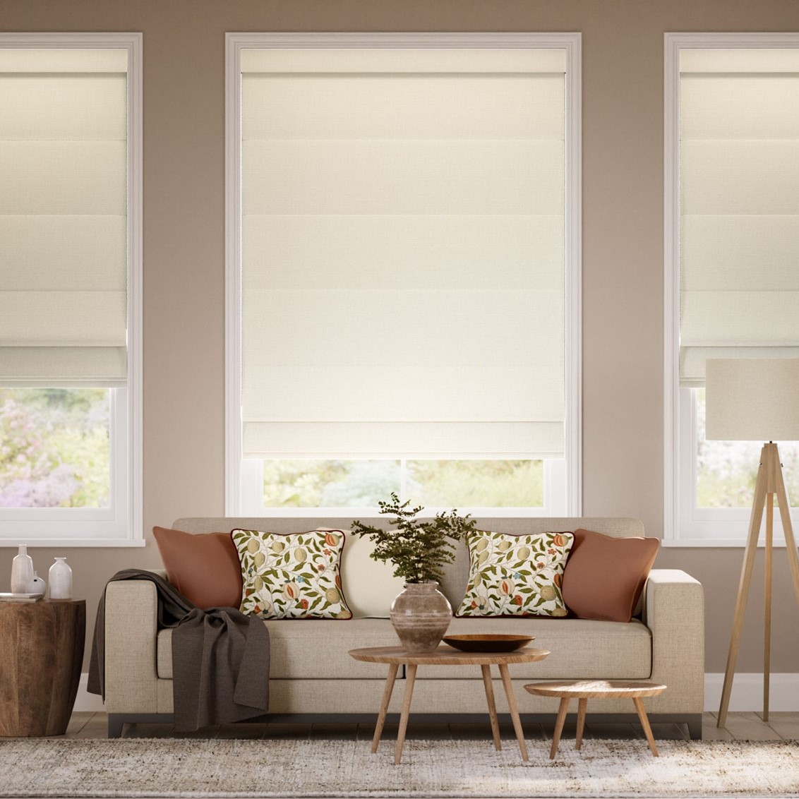 Providence Ecru  Roman Blind