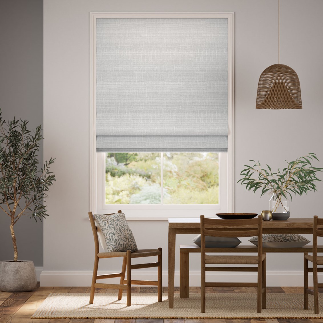 Providence Softest Grey Roman Blind