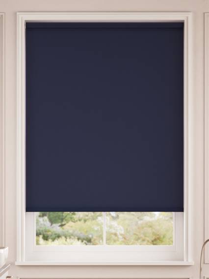 Electric PVC Blackout Navy Roller Blind thumbnail image