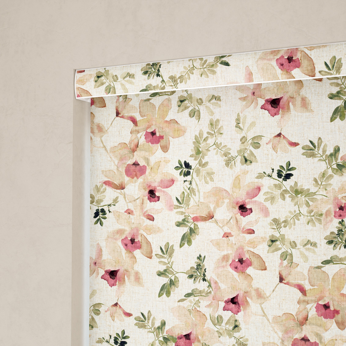 Queen Orchid Raspberry Roller Blind