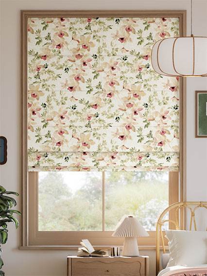 Queen Orchid Raspberry Roman Blind thumbnail image