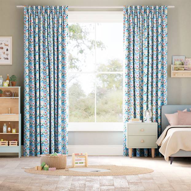 Quey Two Cornflower Curtains thumbnail image