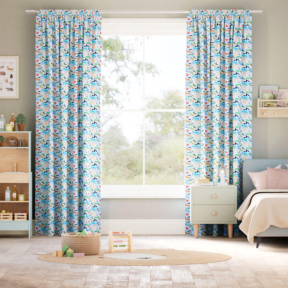 Quey Two Cornflower Curtains thumbnail image