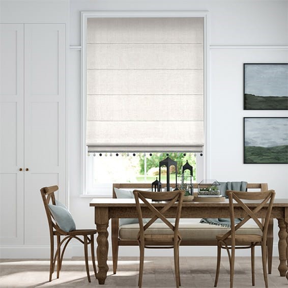 Quintessence Linen & Henley Trimmed Roman Blind