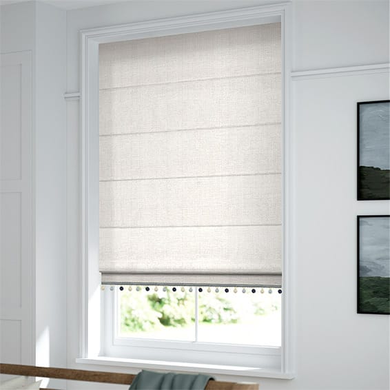 Quintessence Linen & Henley Trimmed Roman Blind