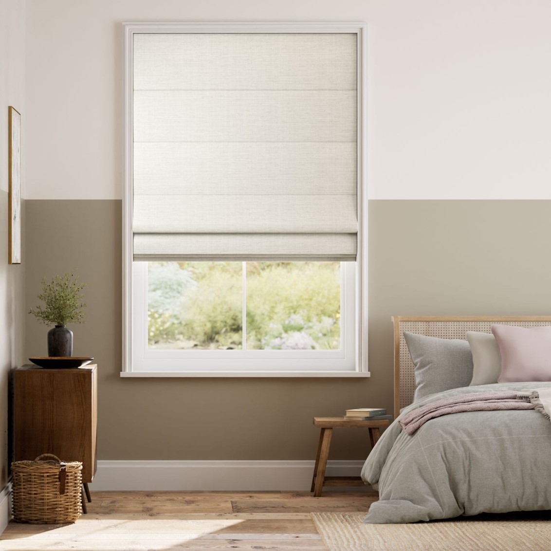 Real Silk Allora Alabaster Roman Blind