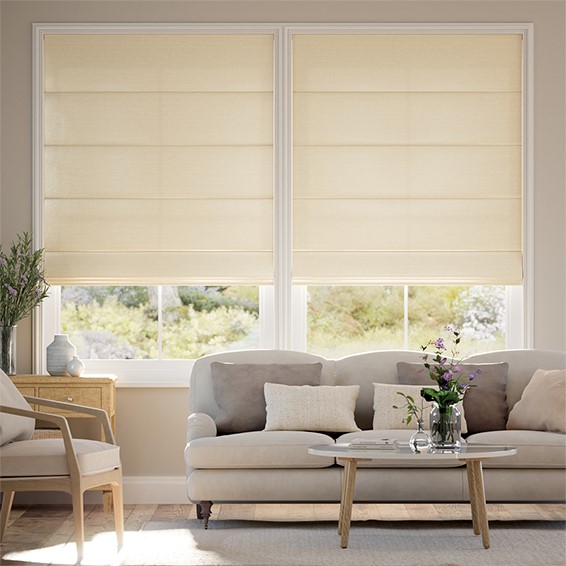 Real Silk Allora Ecru Roman Blind