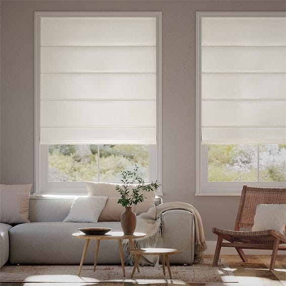 Real Silk Allora Porcelain Roman Blind