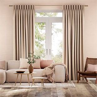 Real Silk Allora Rose Gold Curtains thumbnail image