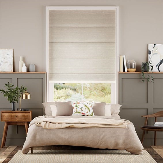 Real Silk Quartz Roman Blind