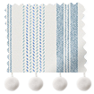 Regatta Stripe Pom-Pom Blue Roman Blind sample image