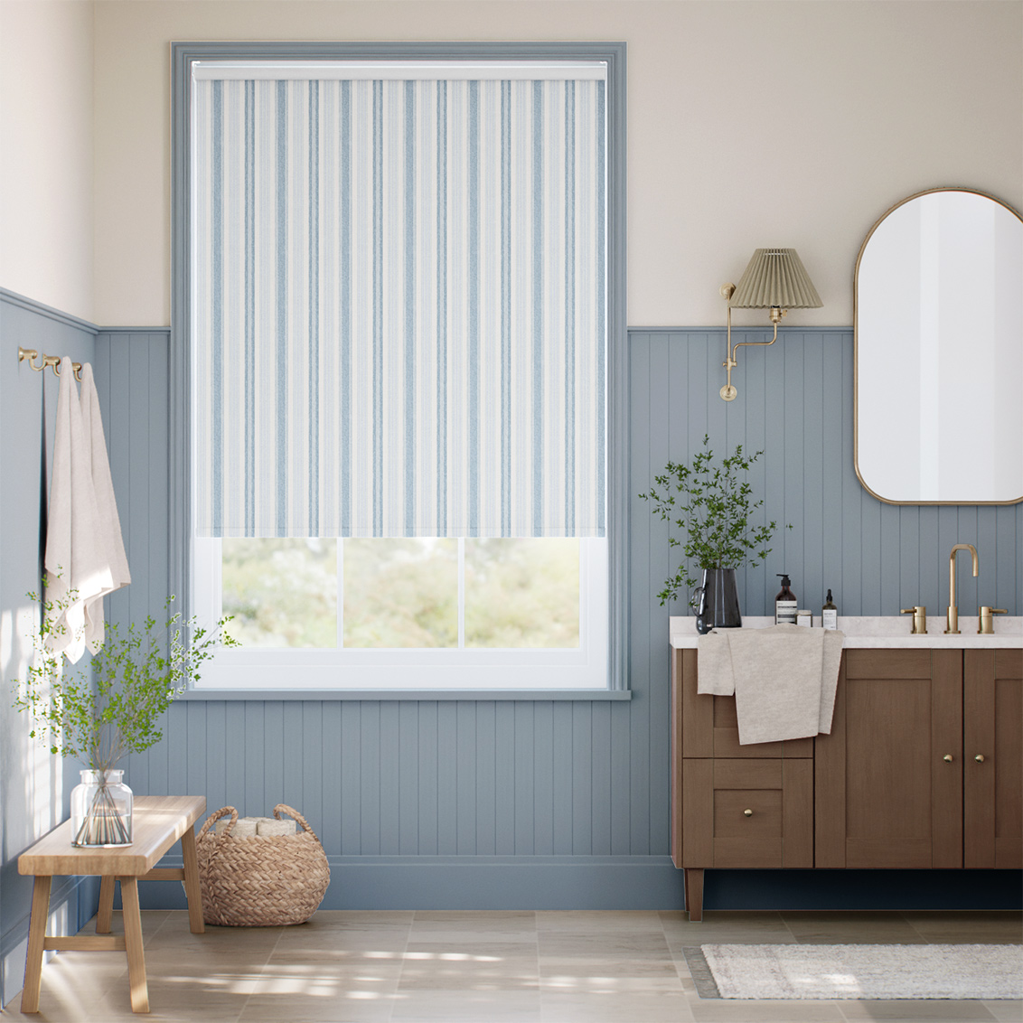Regatta Stripe Blue Roller Blind