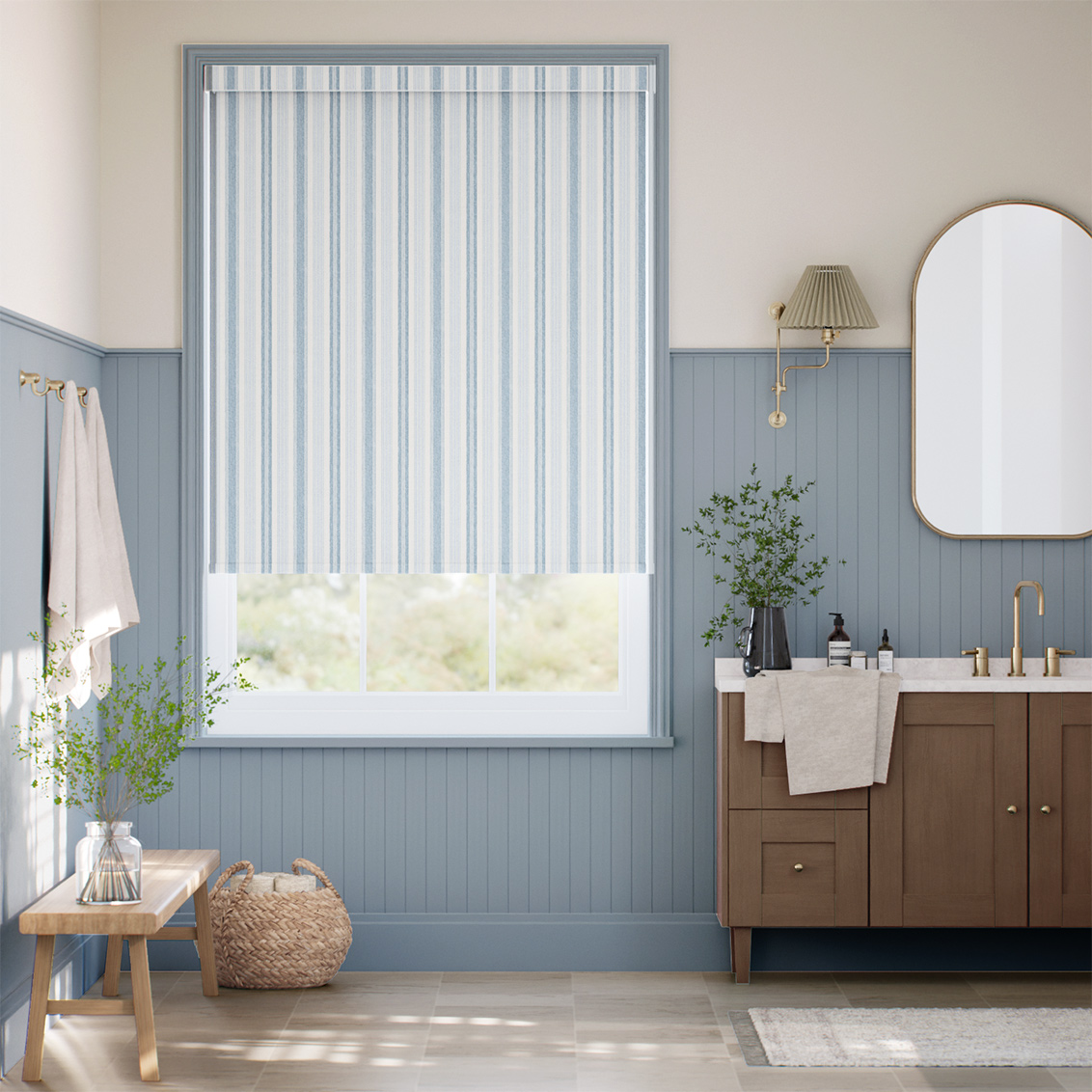 Regatta Stripe Blue Roller Blind
