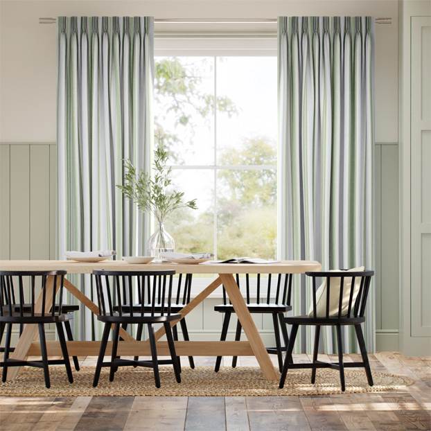 Regatta Stripe Blue & Green Curtains thumbnail image