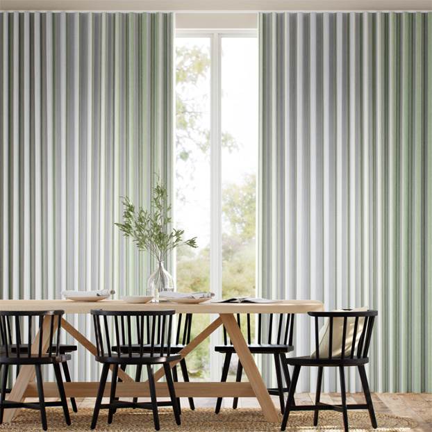 Regatta Stripe Blue & Green Curtains thumbnail image
