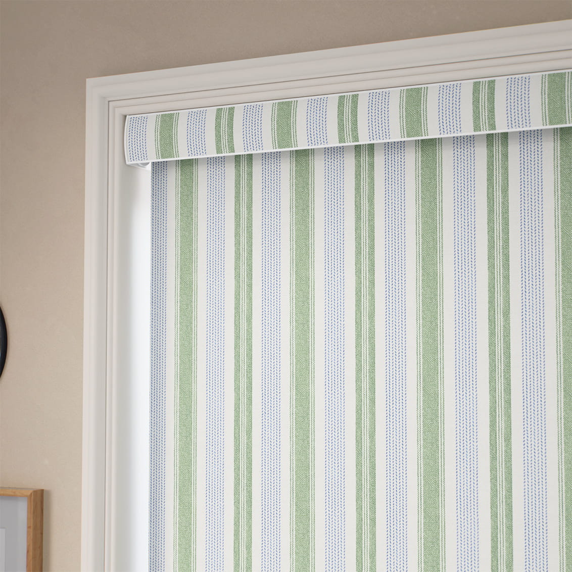 Regatta Stripe Blue & Green Roller Blind