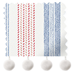 Regatta Stripe Pom-Pom Blue & Red Roman Blind sample image